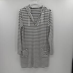 Coolibar Catalina Beach Cover Up Dress - Black/White - Medium